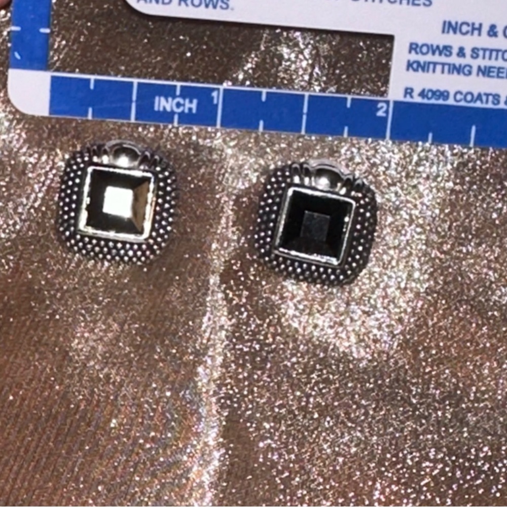 Black & silver fashion earrings